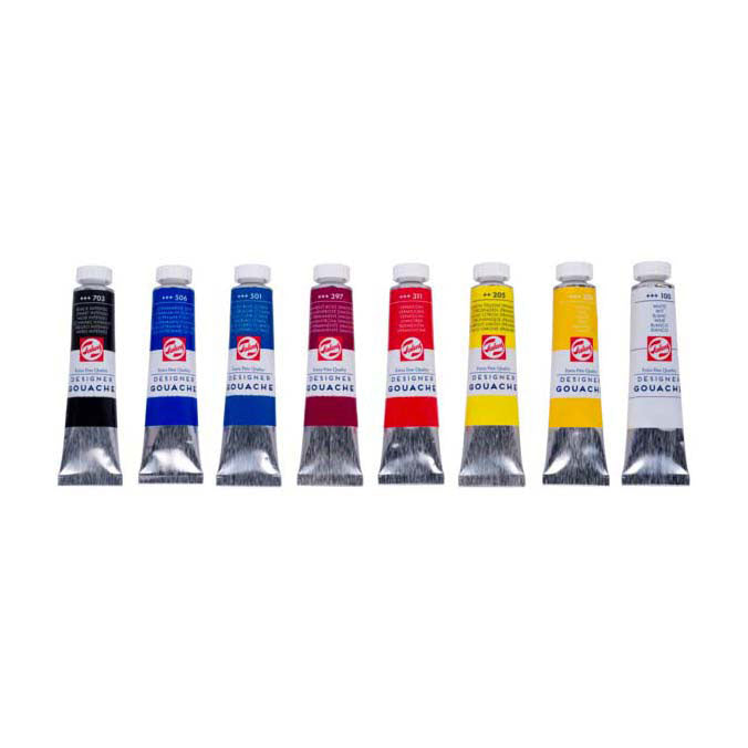 Talens gouache extra fijne mengset, 8x20ml tubes
