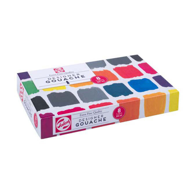 Talens gouache extra fijne mengset, 8x20ml tubes