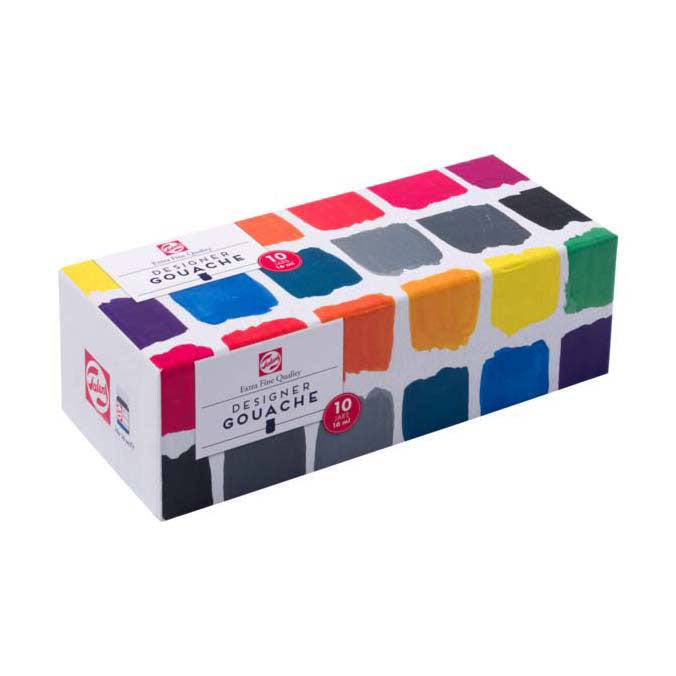 Talens plakkaatverf extra fijn set, 10x16ml flacons