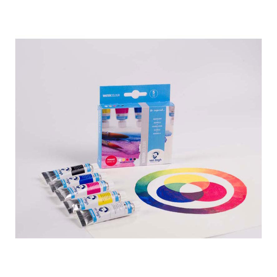 Bruynzeel van gogh aquarelverf primaire mengset, 5x10ml tubes