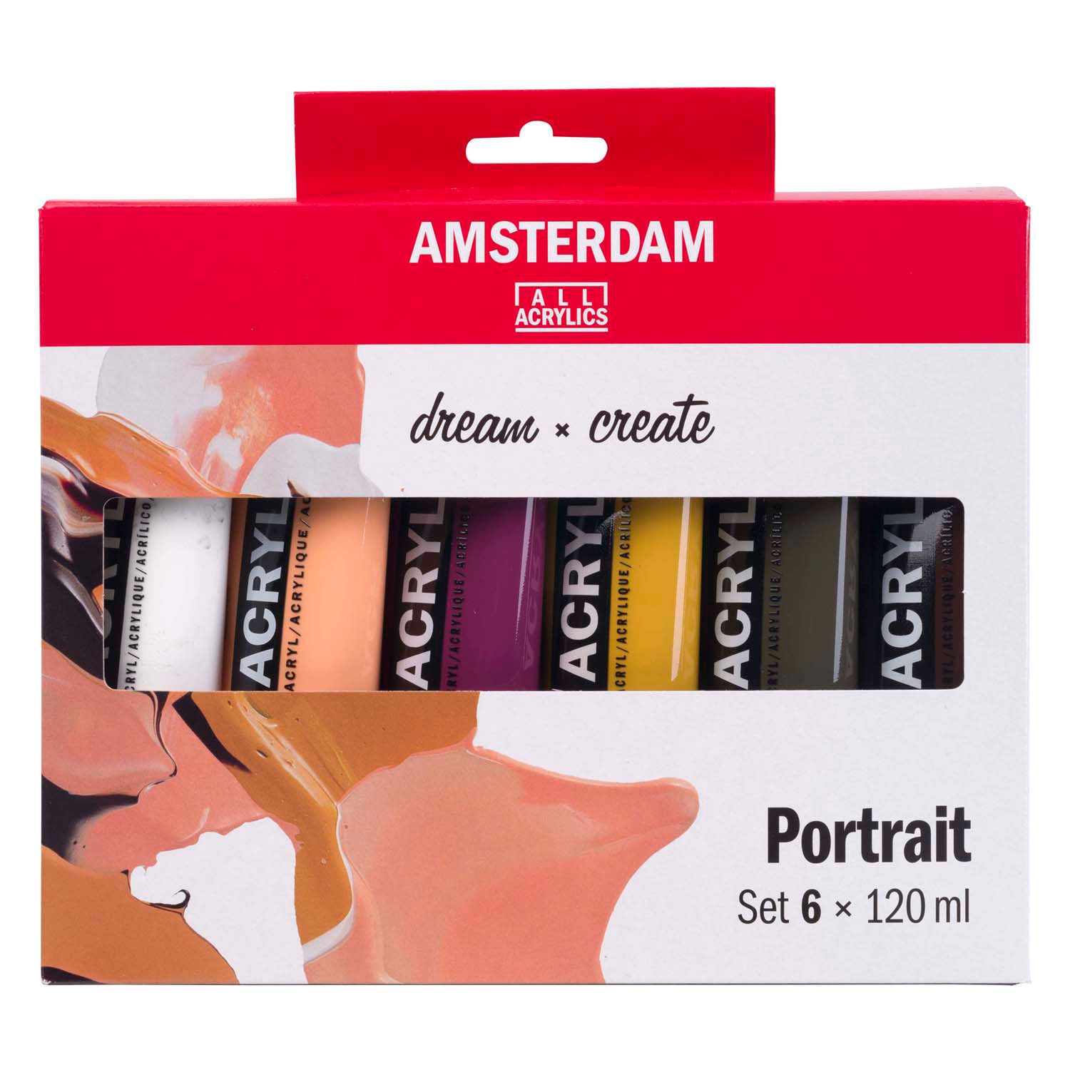 Bruynzeel amsterdam standard series acrylverf portret set 120ml, 6dlg.