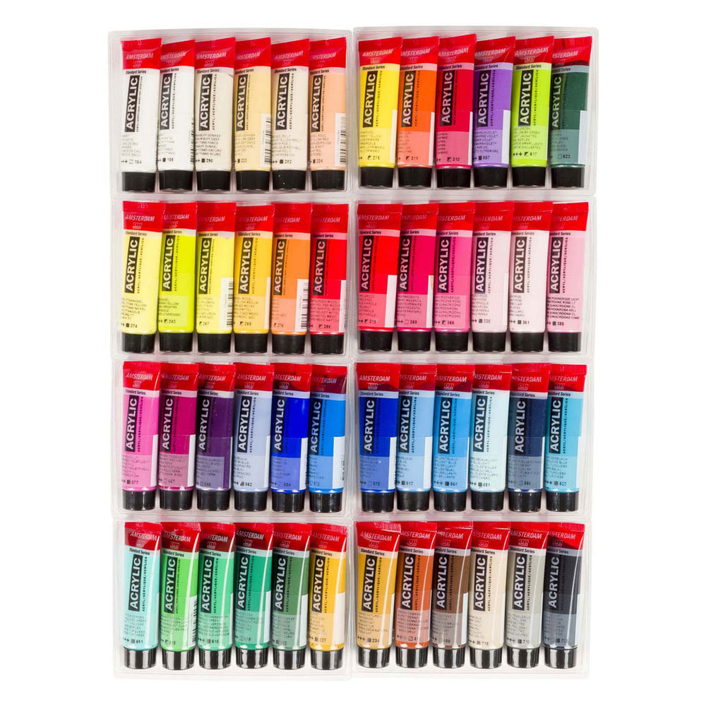 Bruynzeel amsterdam standard series acrylverf algemene selectie set 20ml, 48dlg.