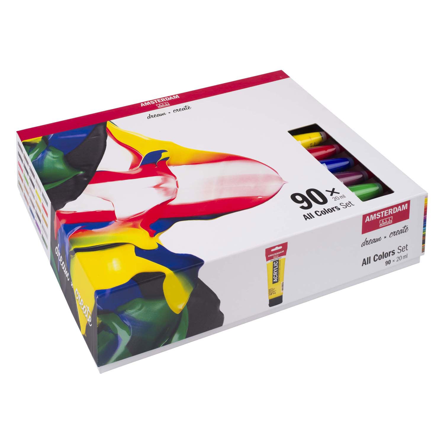 Bruynzeel amsterdam standard series acrylverf complete collectie set 20ml, 90dlg.