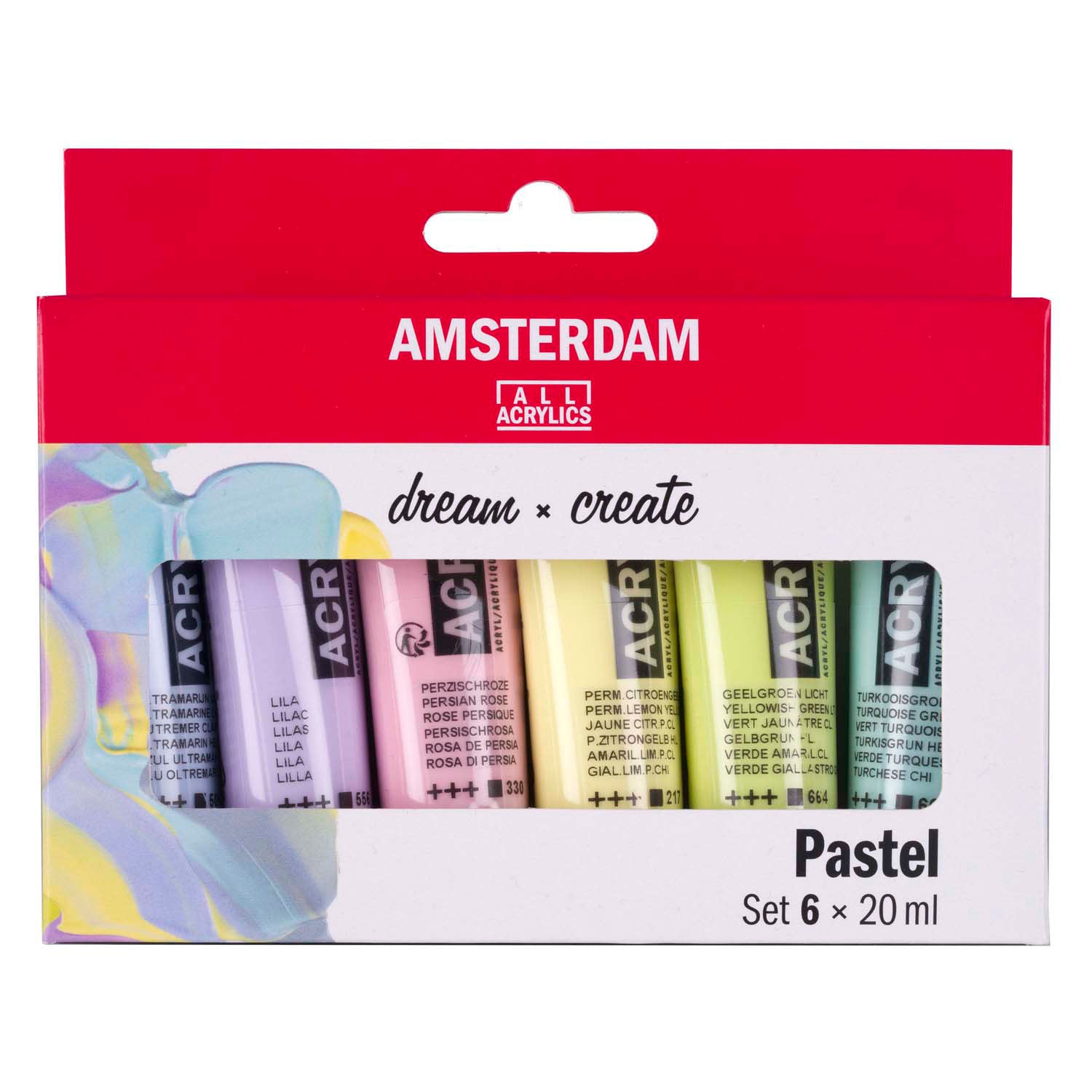 Bruynzeel amsterdam standard series acrylverf pastel set 20ml, 6dlg.