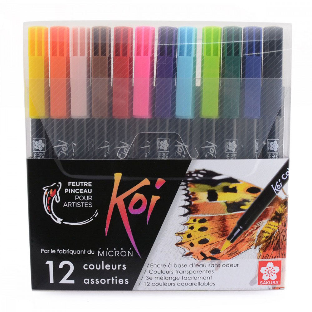 Sakura koi color penseelstiften set, 12dlg.