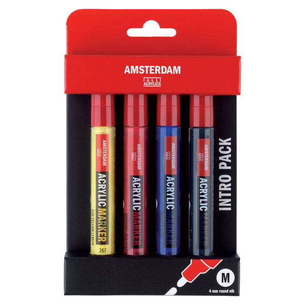 Amsterdam acrylmarker intro set | 4 kleuren