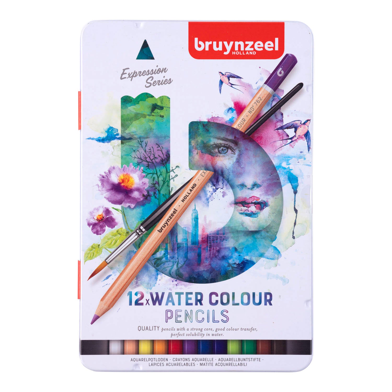 Bruynzeel expression aquarelpotloden blik 12
