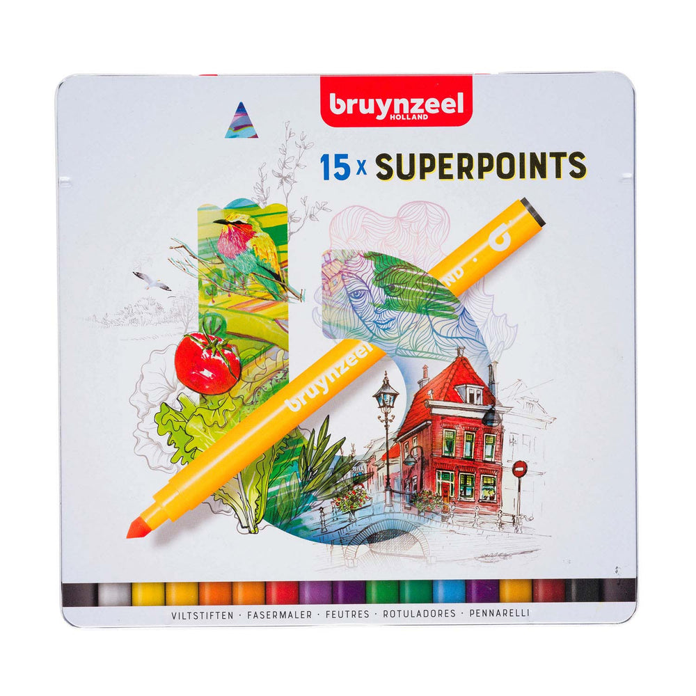 Bruynzeel viltstiften superpunt, 15e.