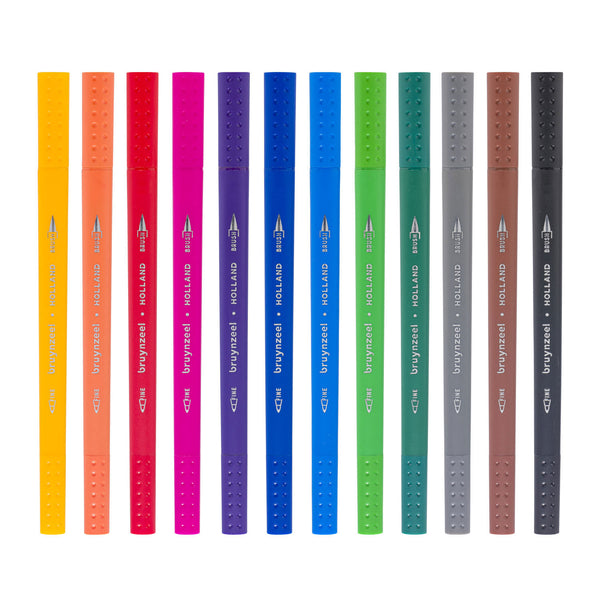 Bruynzeel brushpen set 12 kleuren