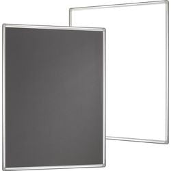 Multiboard franken pro whiteboard, prikbord grijs wit