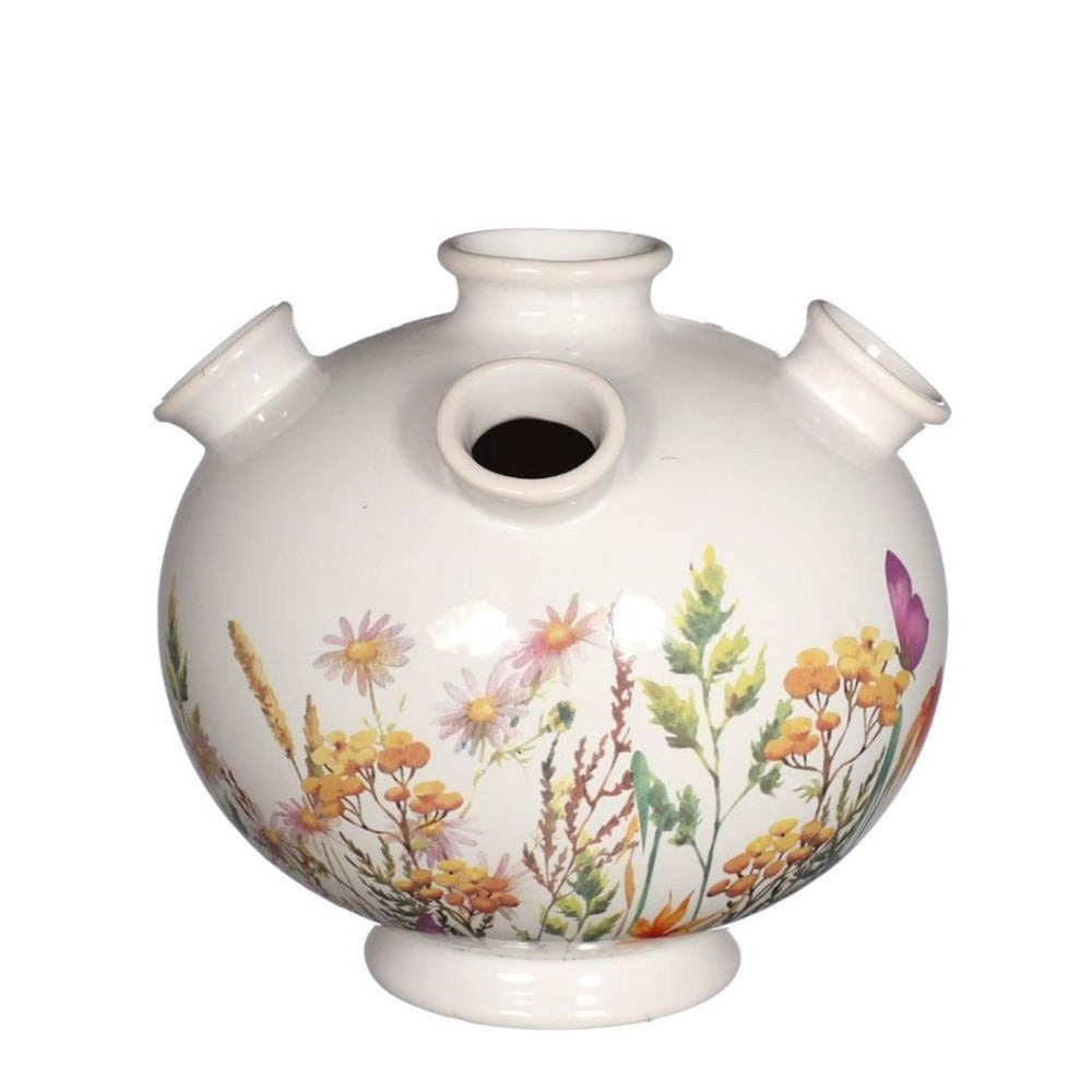 Ideas 4 seasons tulpen vaas met print groot ø18cm roze
