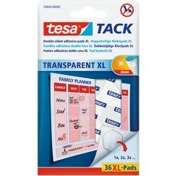 Dubbelzijdige kleefpads tesa tack xl transparant 36 stuks