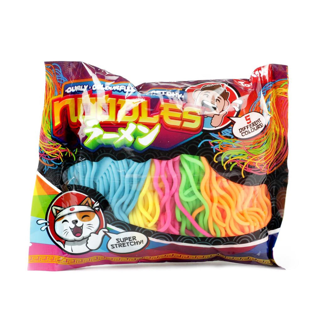 Toi-toys fun noodles curly super rekbaar fidget, 5st.