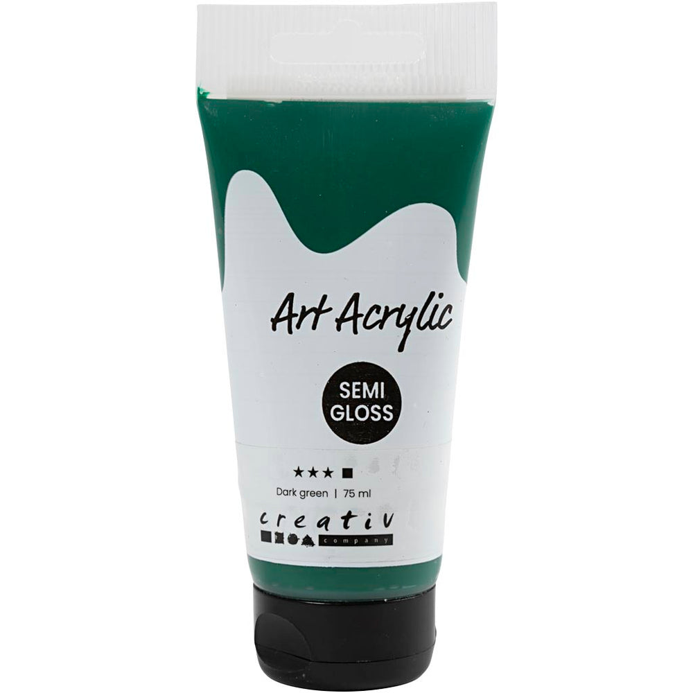 Creativ company pigment art acrylverf bosgroen, 75ml