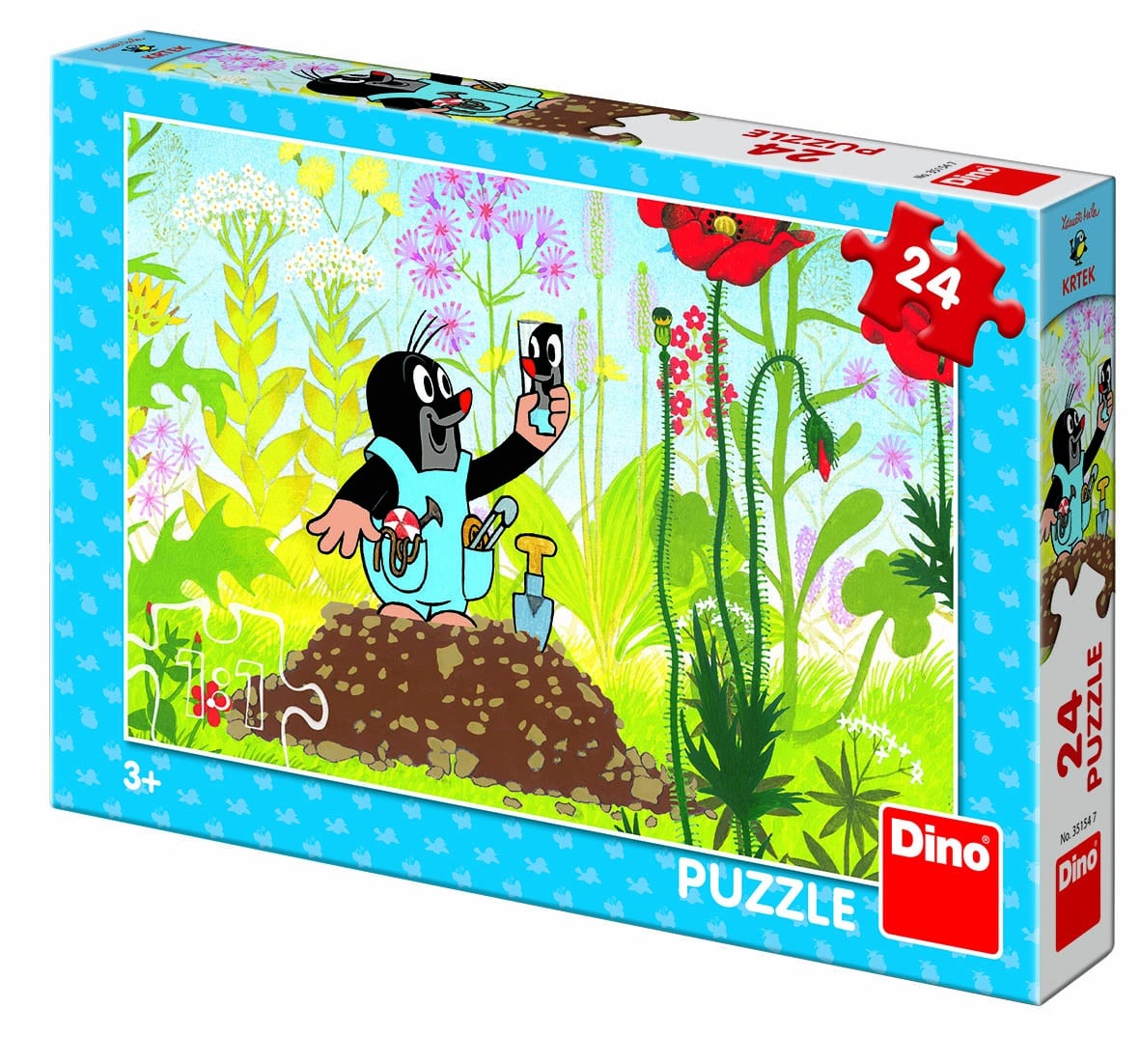 Dinotoys dino puzzel - molletje in de tuin - 24 stukjes