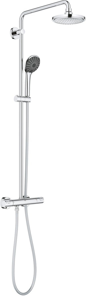 Grohe vitalio joy 180 douchesysteem - regendouche ø 18 cm - met thermostaatkraan - 15 cm hartafstand - chroom