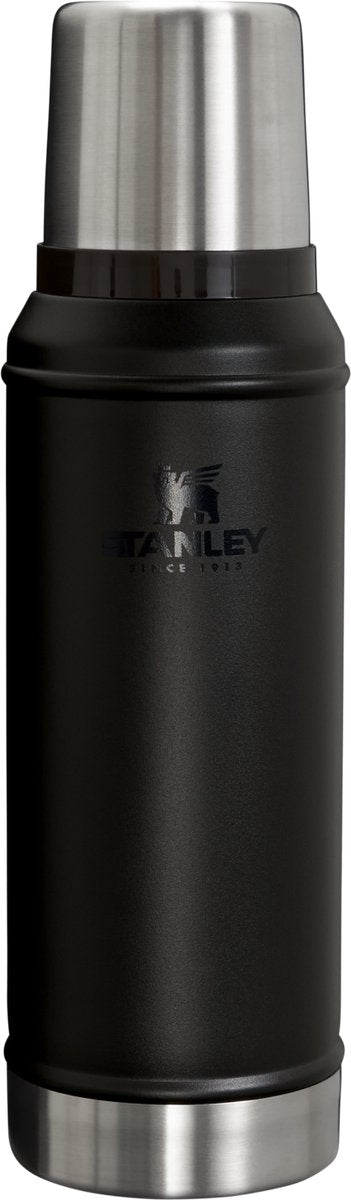 Stanley classic legendary thermosfles 750 ml - houdt 20 uur warm of koud - lekvrij - vaatwasserbestendig - bpa-vrij - voor koffie, thee en meer - roestvrijstalen thermoskan - black 2.0