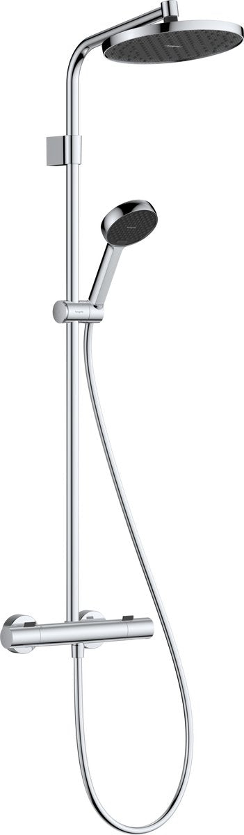 Hansgrohe activera s - showerpipe - ecosmart+ waterbesparend - ecostat thermostaat - 240mm maat - 1 straalfunctie - chroom