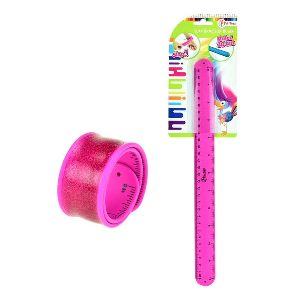 Toi-toys toi toys klaparmband liniaal roze op blisterkaart