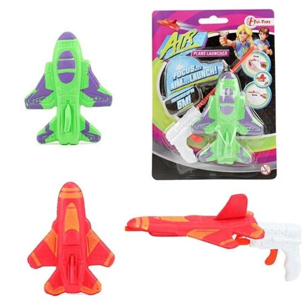 Toi-toys speelt een afschiet schuimvliegtuigje