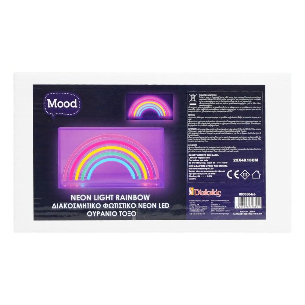 Neonlamp regenboog 23x4x13 cm