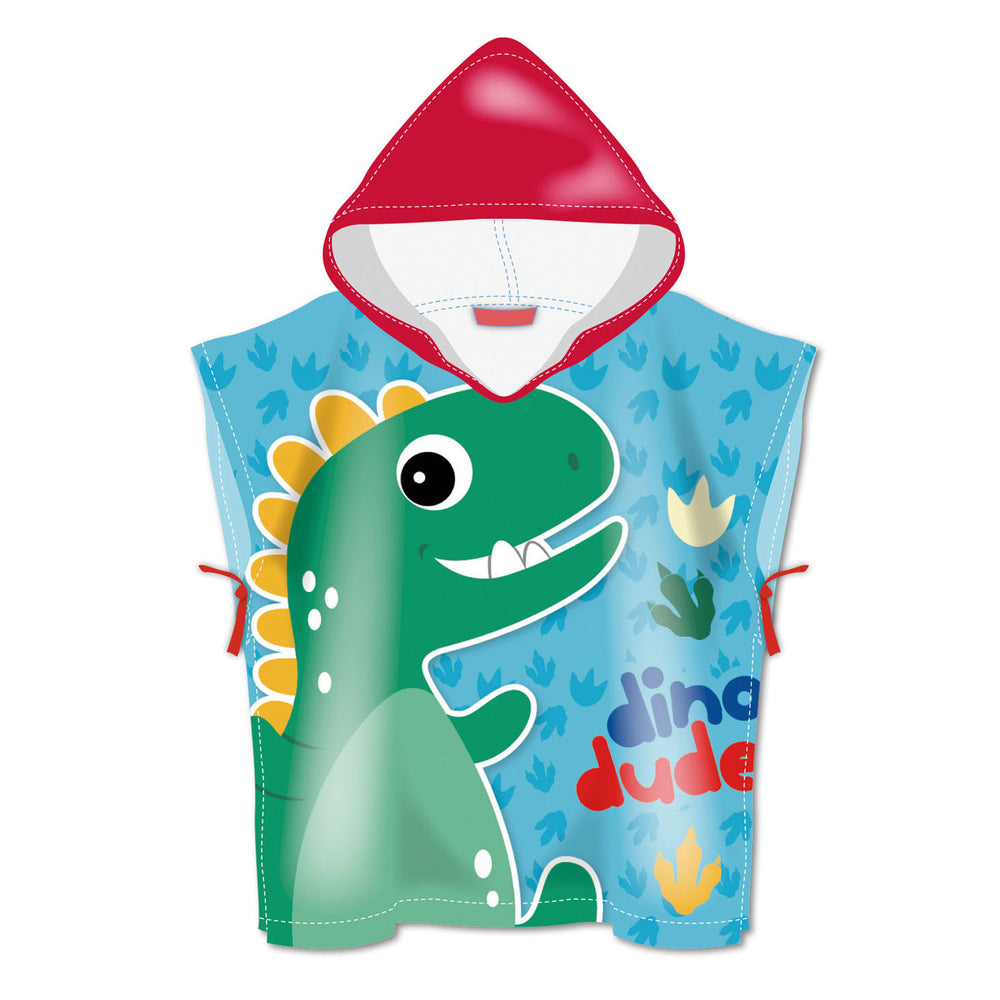 Handdoekponcho Dino Dude, 55x55cm