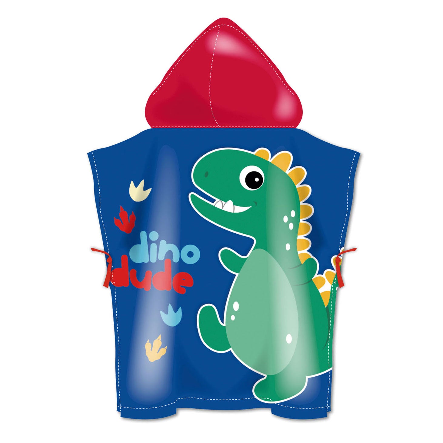 Handdoekponcho Dino Dude, 55x55cm