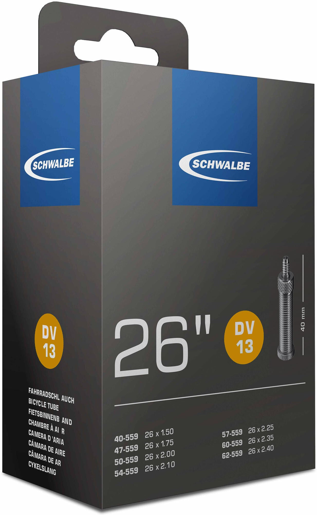 Schwalbe binnenband tube #13 40 62-559 dv40 autom