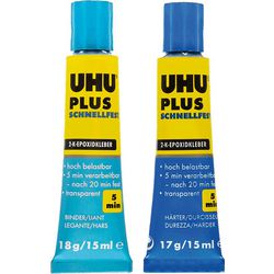 Uhu componentenlijm transparant schnellfest plus