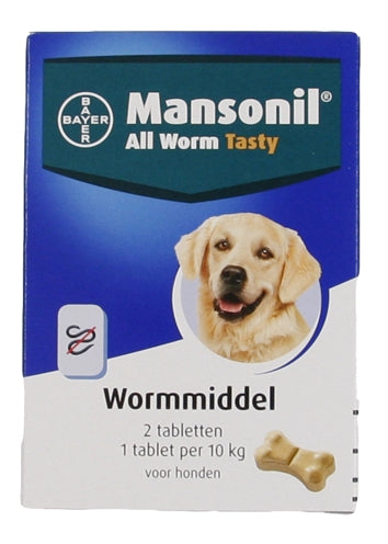 Mansonil hond alle worm smakelijke tabletten