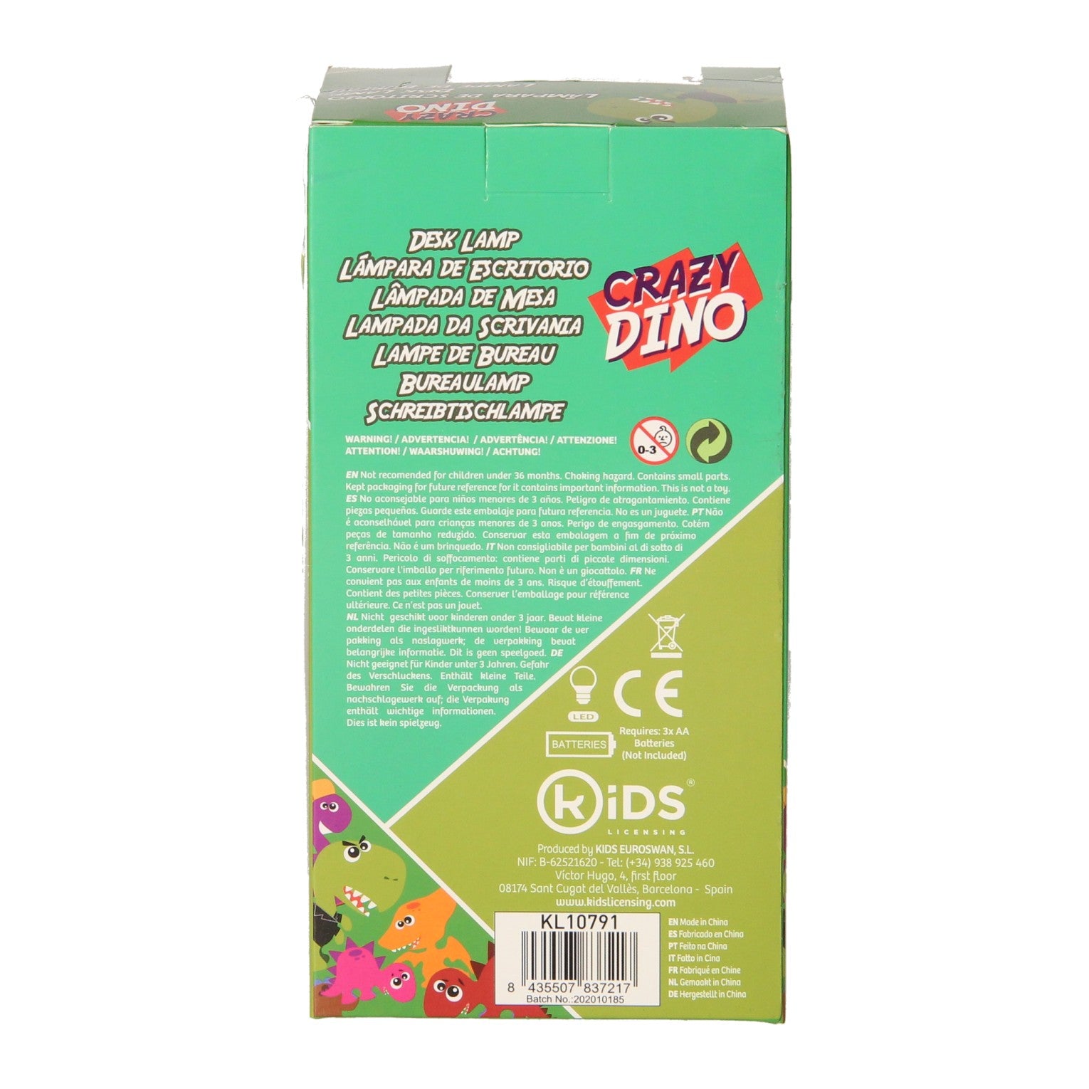 Kinderlicentie Tafellamp Dinosaurus