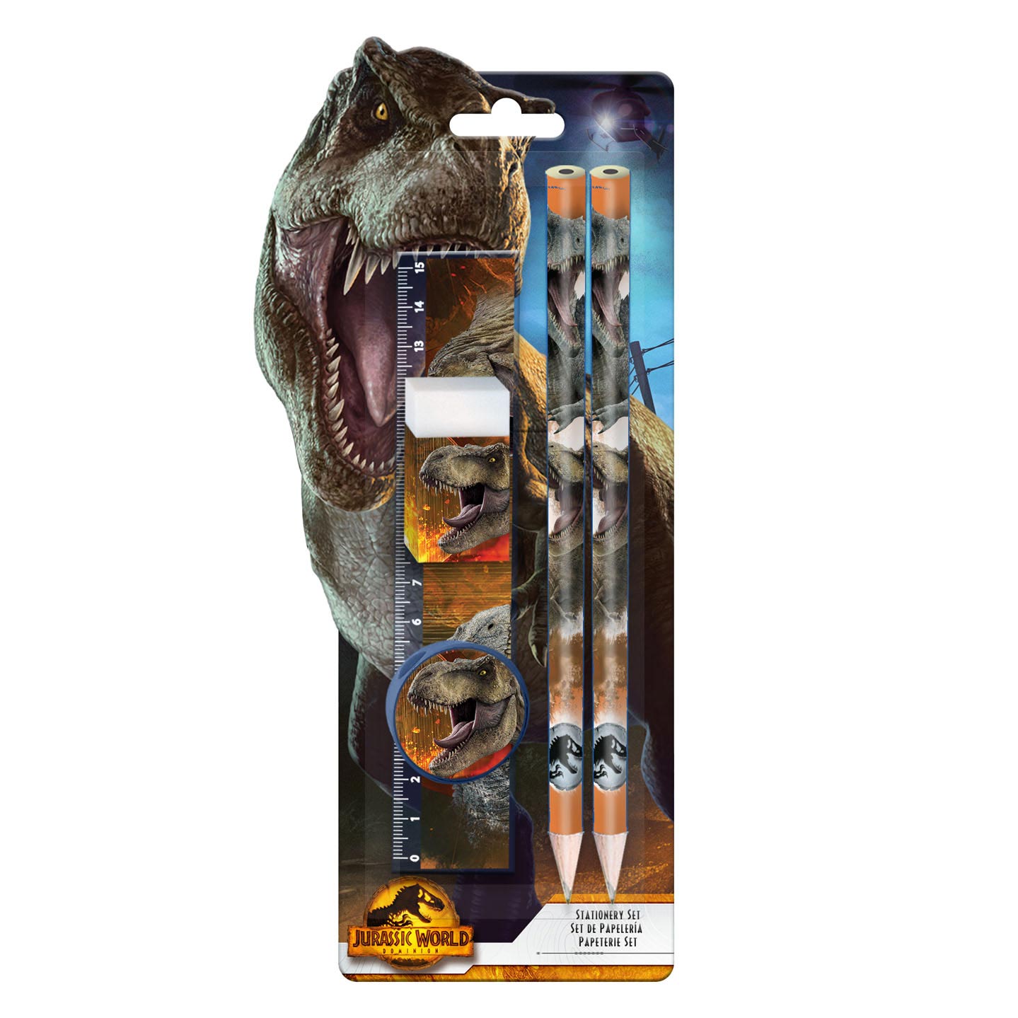 Jurassic World schrijfwarenset, 5dlg.