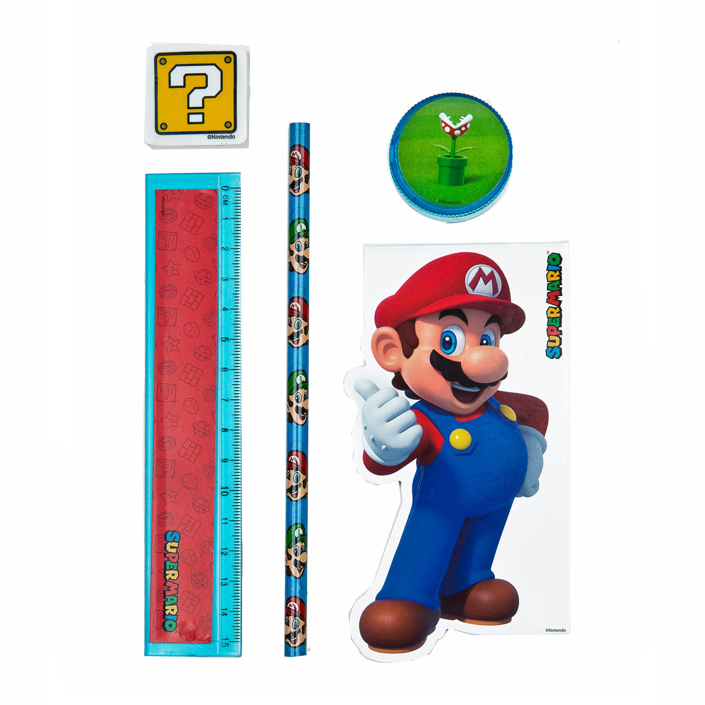 Kinderlicentie Super Mario-schrijfwarenset, 5dlg.