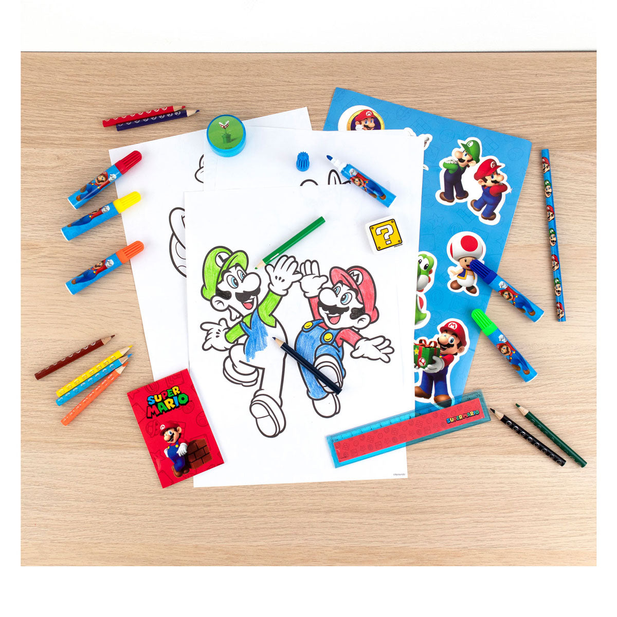 Kinderlicentie Super Mario stationery set toren, 35dlg.