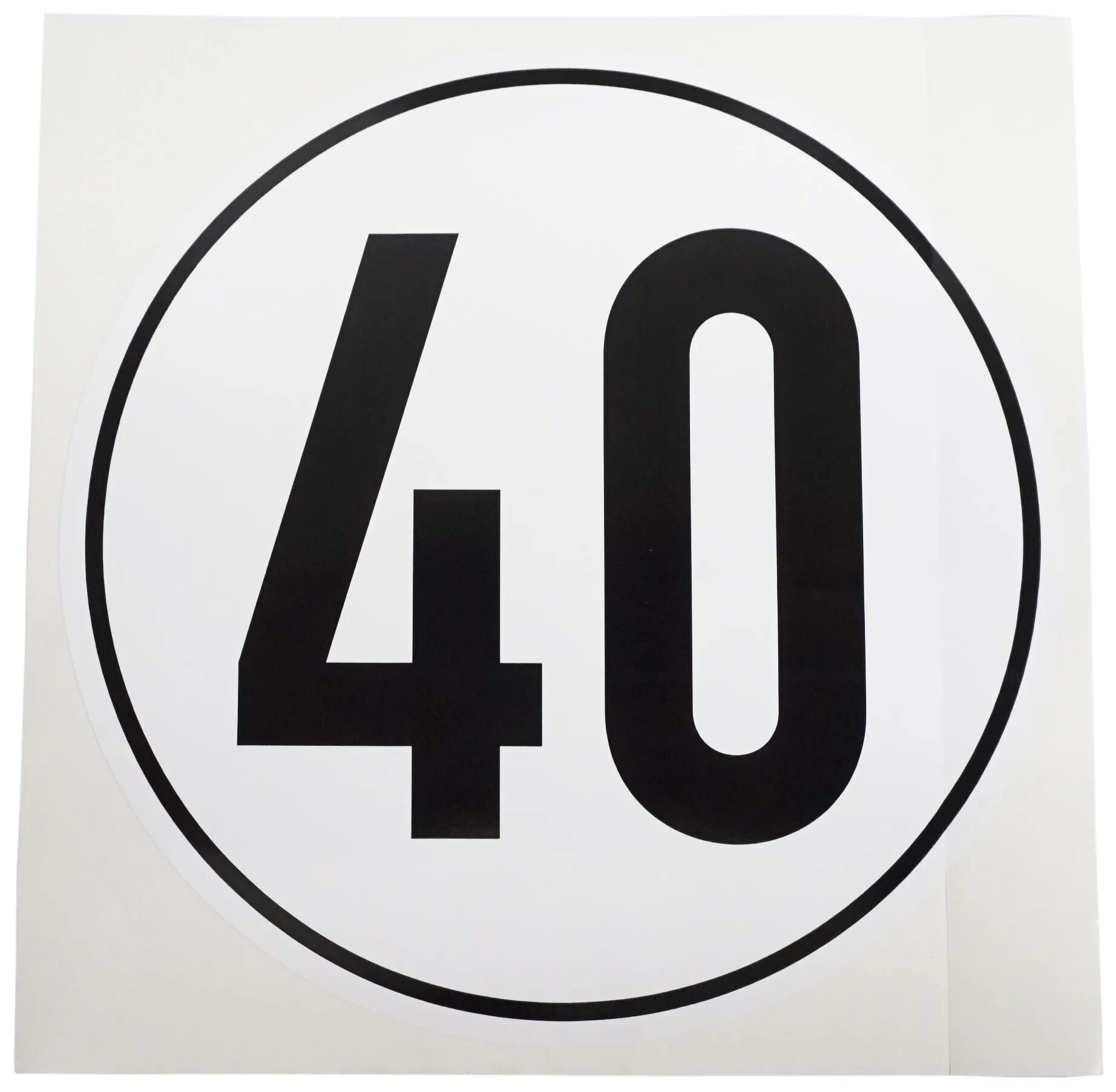 Ad hinweisschild witte plusguide geschwindigkeit kilometer sign 40km witte plusguide