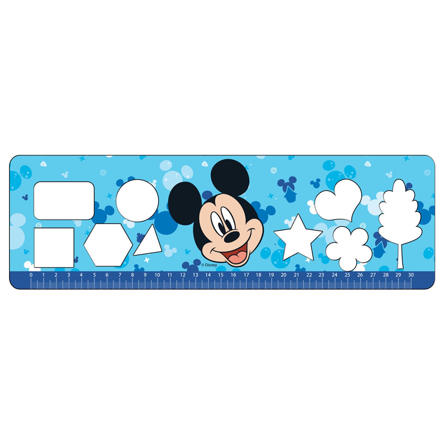 Mickey Mouse Kleurplaat met Sjabloon en Stickervel