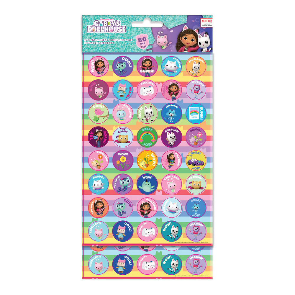 Beloningsstickers gabby's poppenhuis, 80dlg.