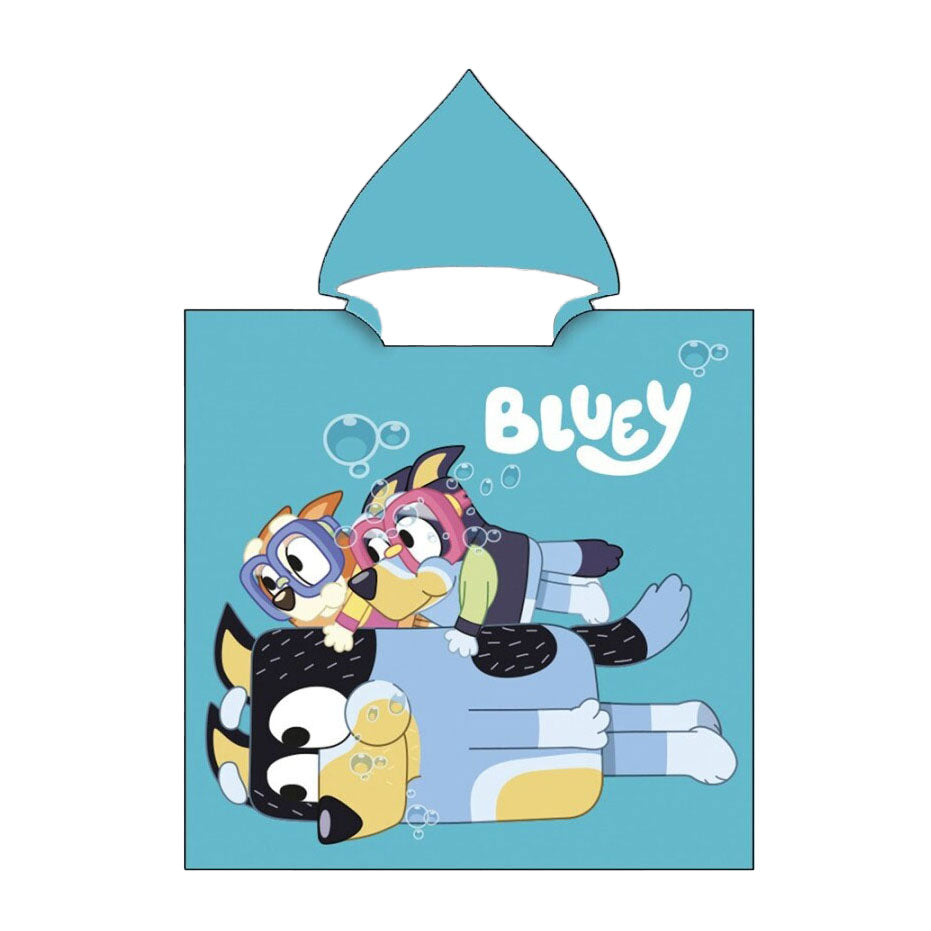 Blauwe poncho, 55x110cm