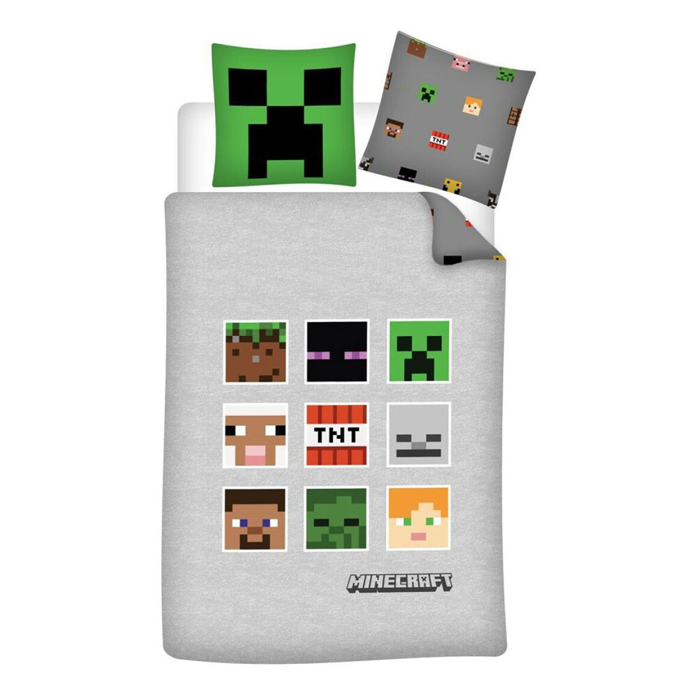 Dekbedovertrek minecraft microvezel, 140x200cm