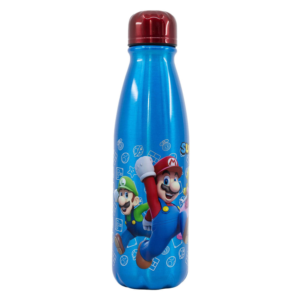 Stor drinkfles aluminium super mario, 600ml