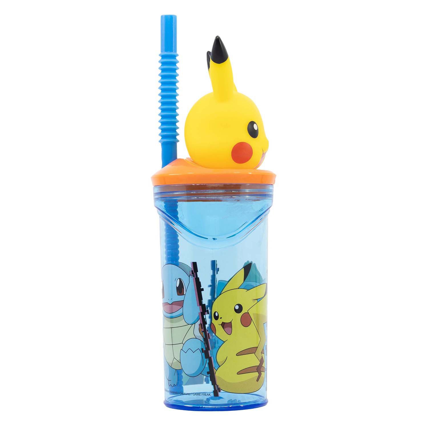 Pokémon 3d drinkfles met rietje, 360ml