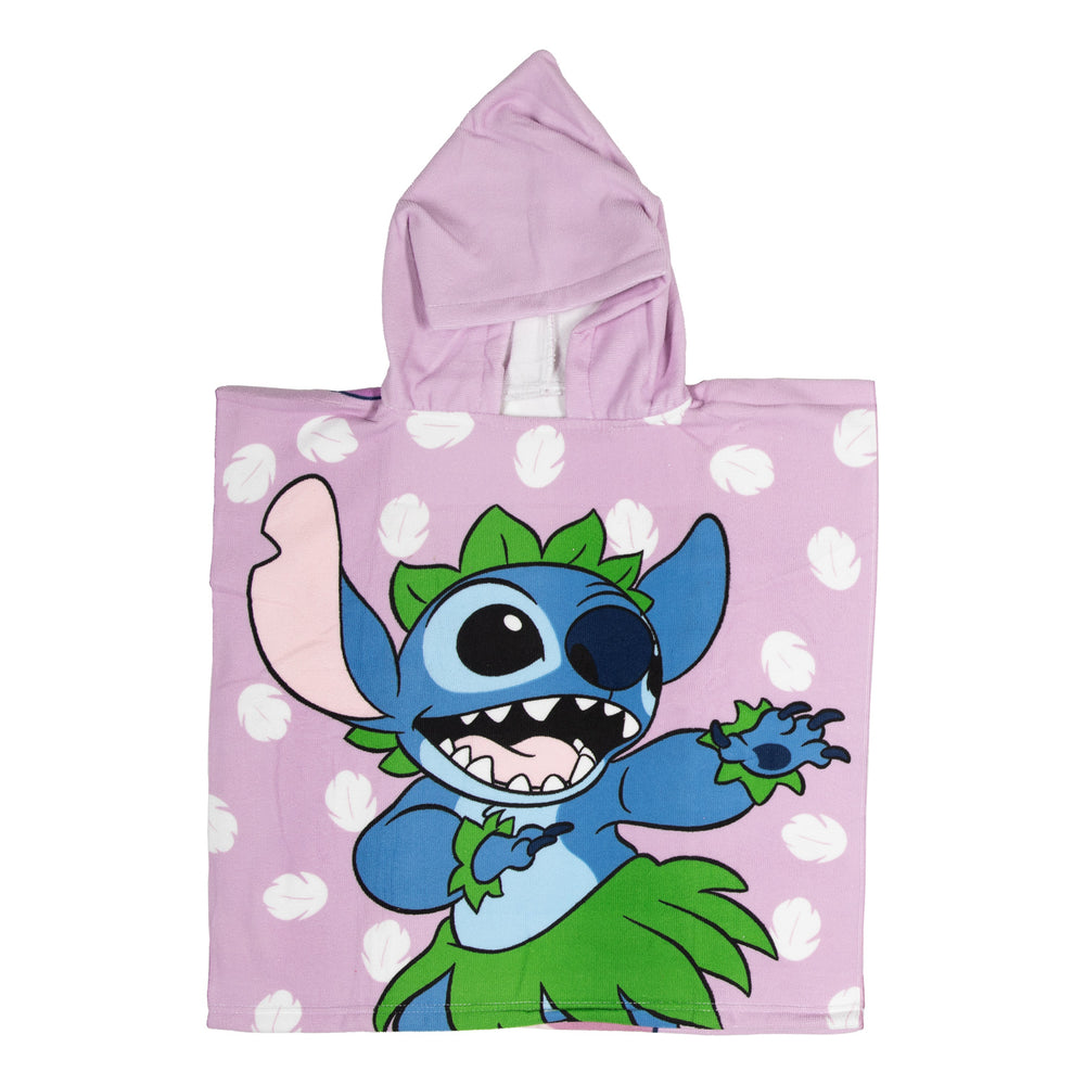 Puch handdoek poncho stitch lila 55x110cm