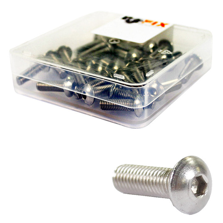 Bofix bolkop inbusbout m6x12 RVS per 25 stuks 214289