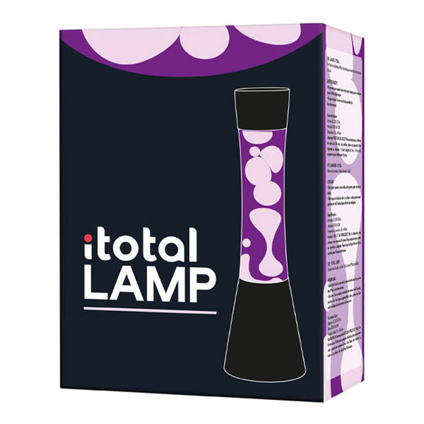 Itotal lava lamp black purple white, 40cm