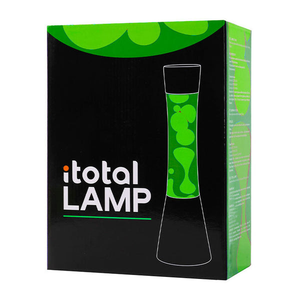Itotal lava lamp black green yellow, 40cm