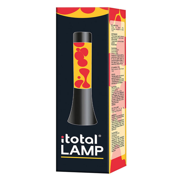 Itotal lava lamp black orange red, 30cm