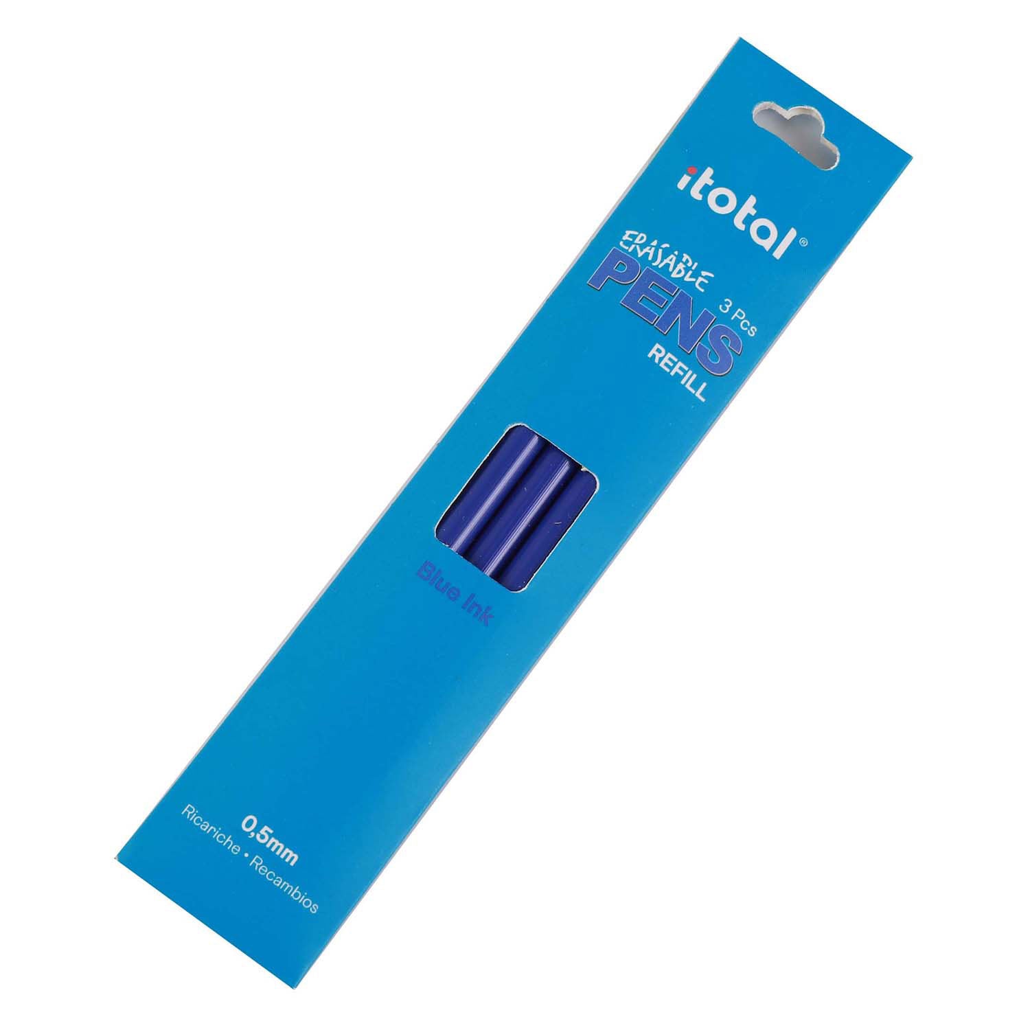 Itotal uitwisbare inkt navulling blauw, 3st.