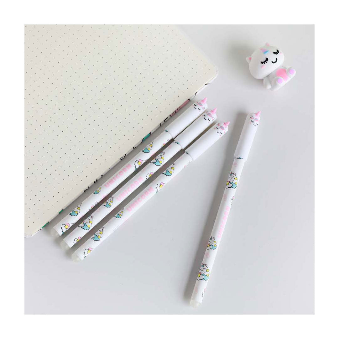 Ittotal uitwisbare balpen met dop eenhoorn