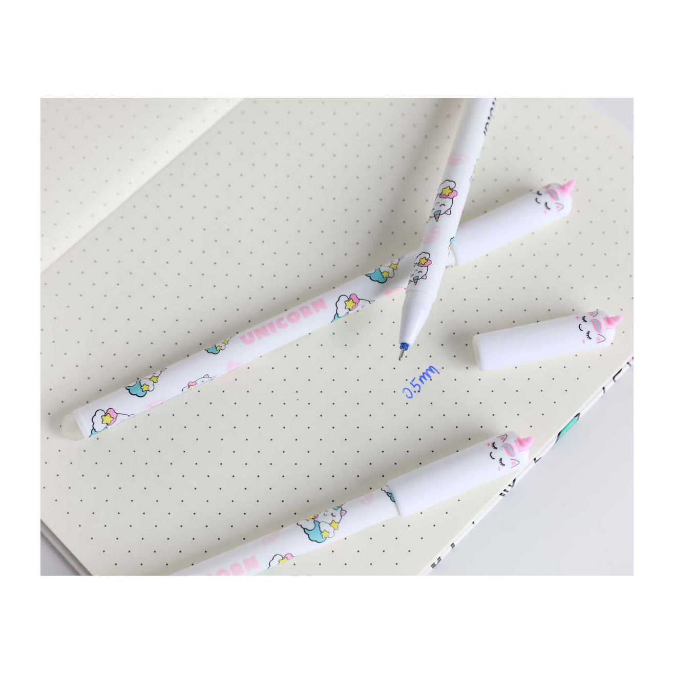 Ittotal uitwisbare balpen met dop eenhoorn