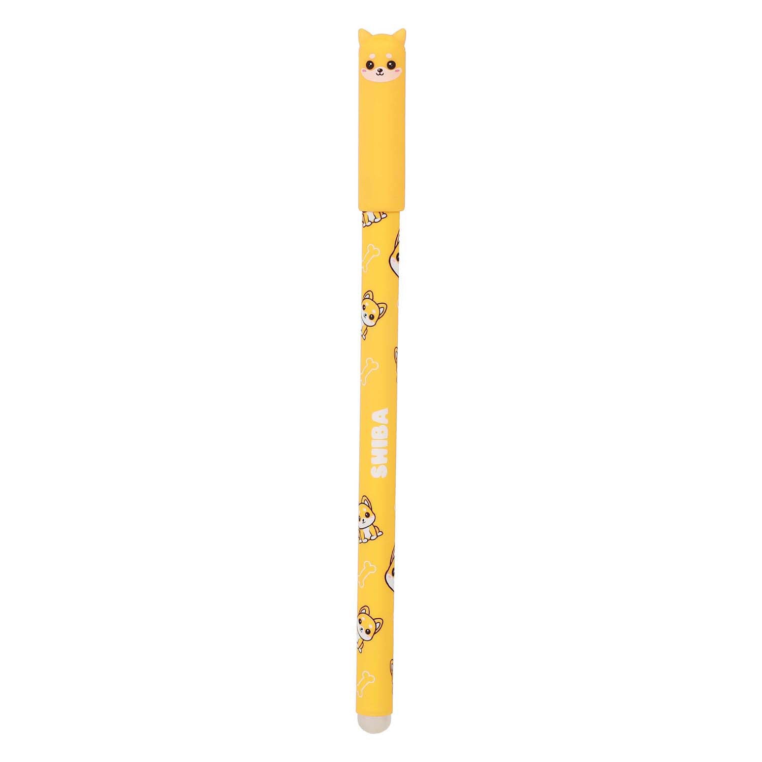 Het is een totale uitwisbare balpen met dop shiba